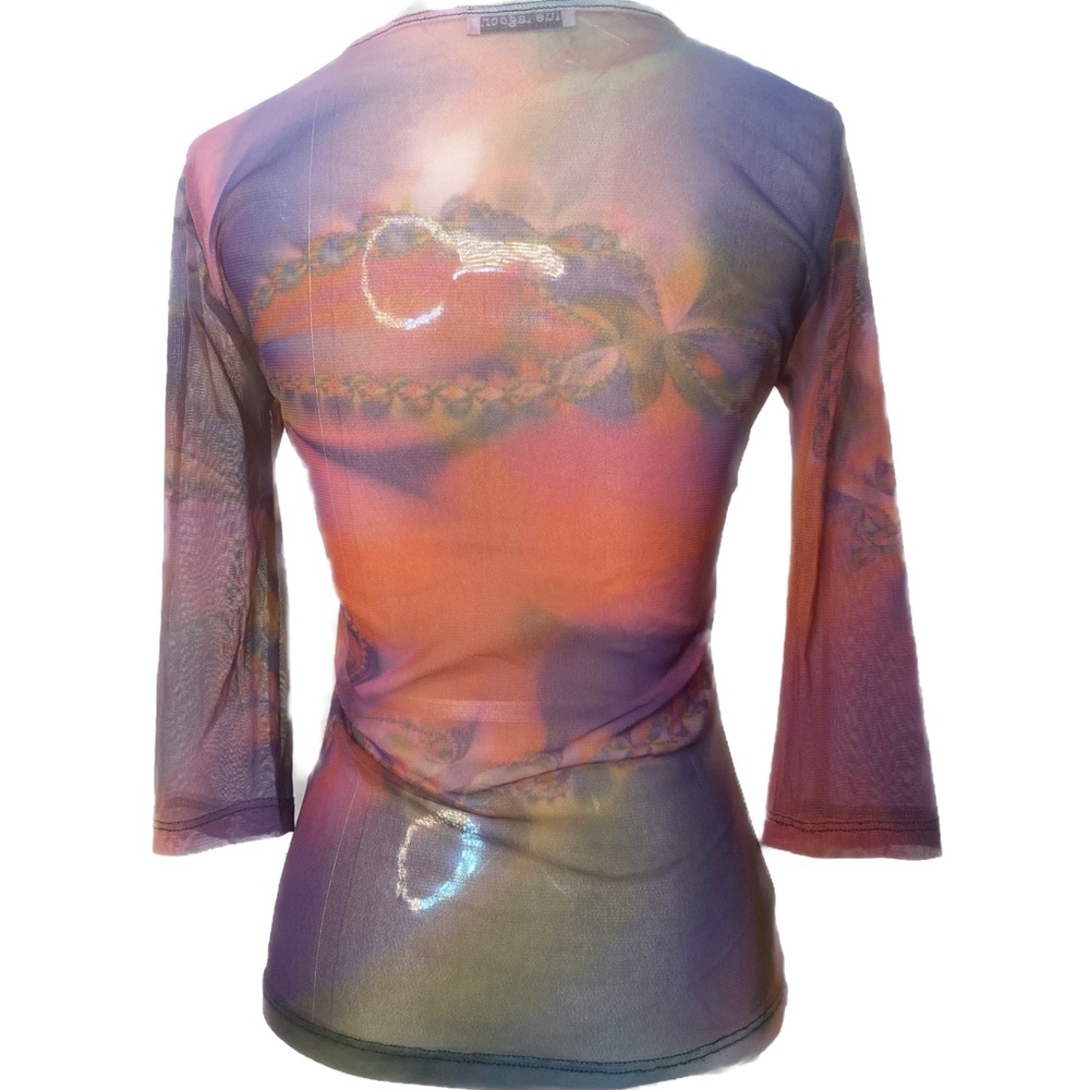 ❌SOLD 90’s Sheer Mesh Top - Picture 4 of 4